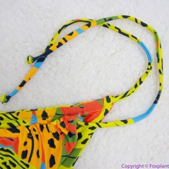 NEW It’s Now Cool square top string bottom bikini in bananas, M - Picture 10 of 16
